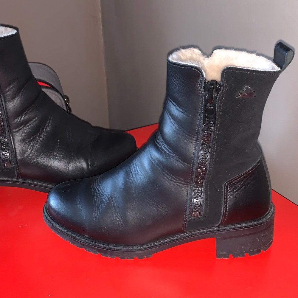 Pajar Faye X leather cozy winter ankle boots